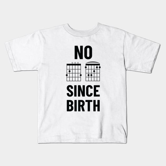 No GF Since Birth G and F Chords Tabs Light Theme Kids T-Shirt by nightsworthy